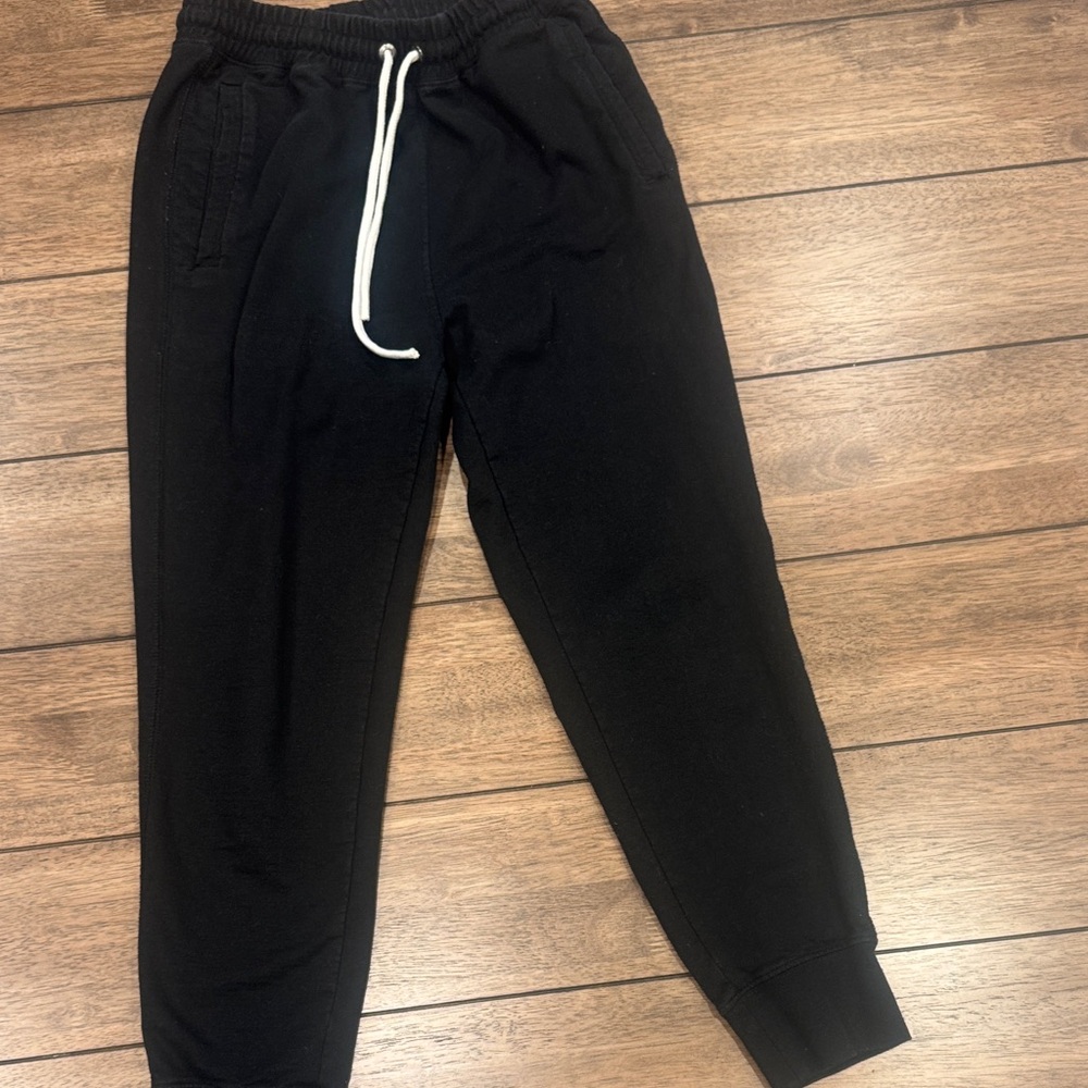 The North Face Black Joggers with White Drawstring